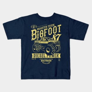 Monster Truck Big Foot Diesel Power 1987 Kids T-Shirt